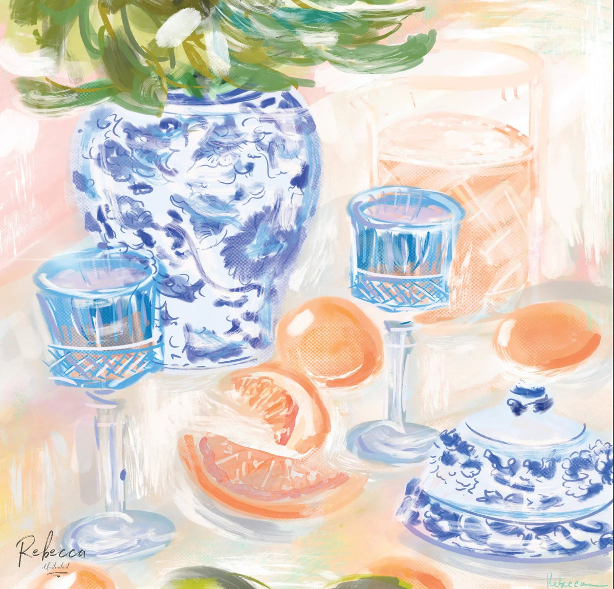 CHINOISERIE & CITRUS-MAHJONG MAT The Happy Southerner 