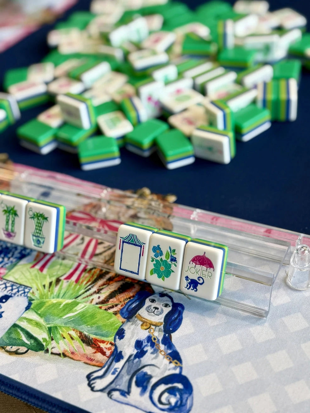 Chinoiserie Tigers Mahjong Mat The Happy Southerner 