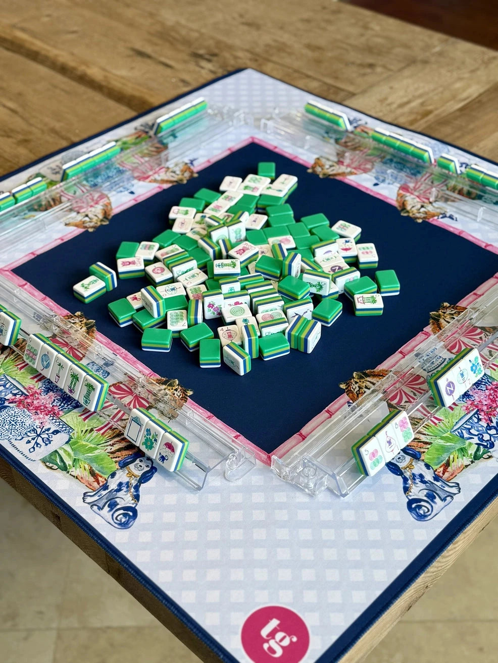 Chinoiserie Tigers Mahjong Mat The Happy Southerner 