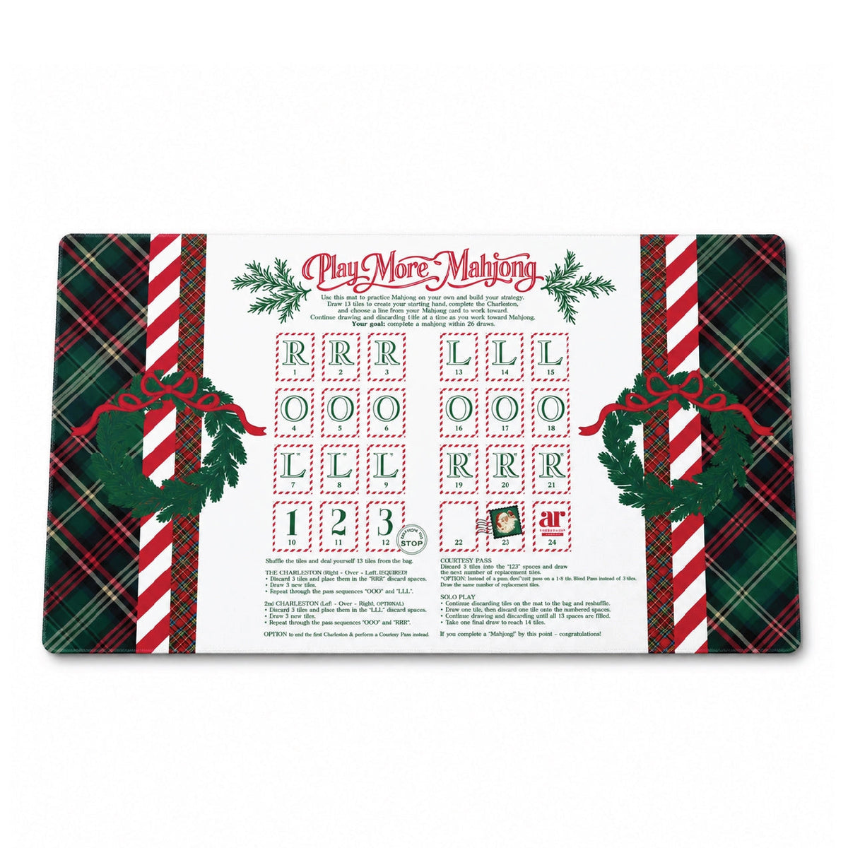 Christmas Solo Play Mahjong Mat The Happy Southerner 