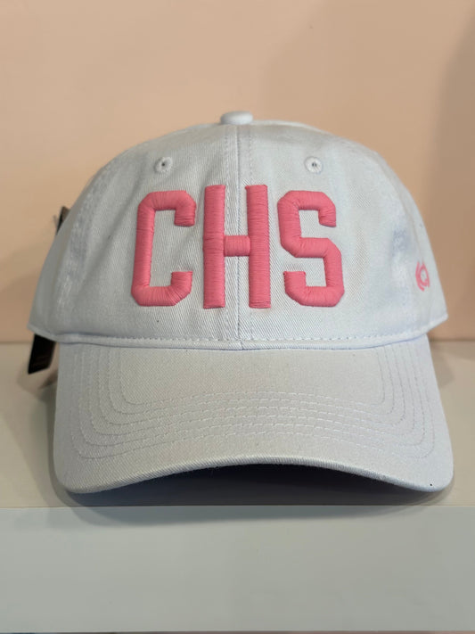 CHS - Charleston, SC Hat White & Pink The Happy Southerner 