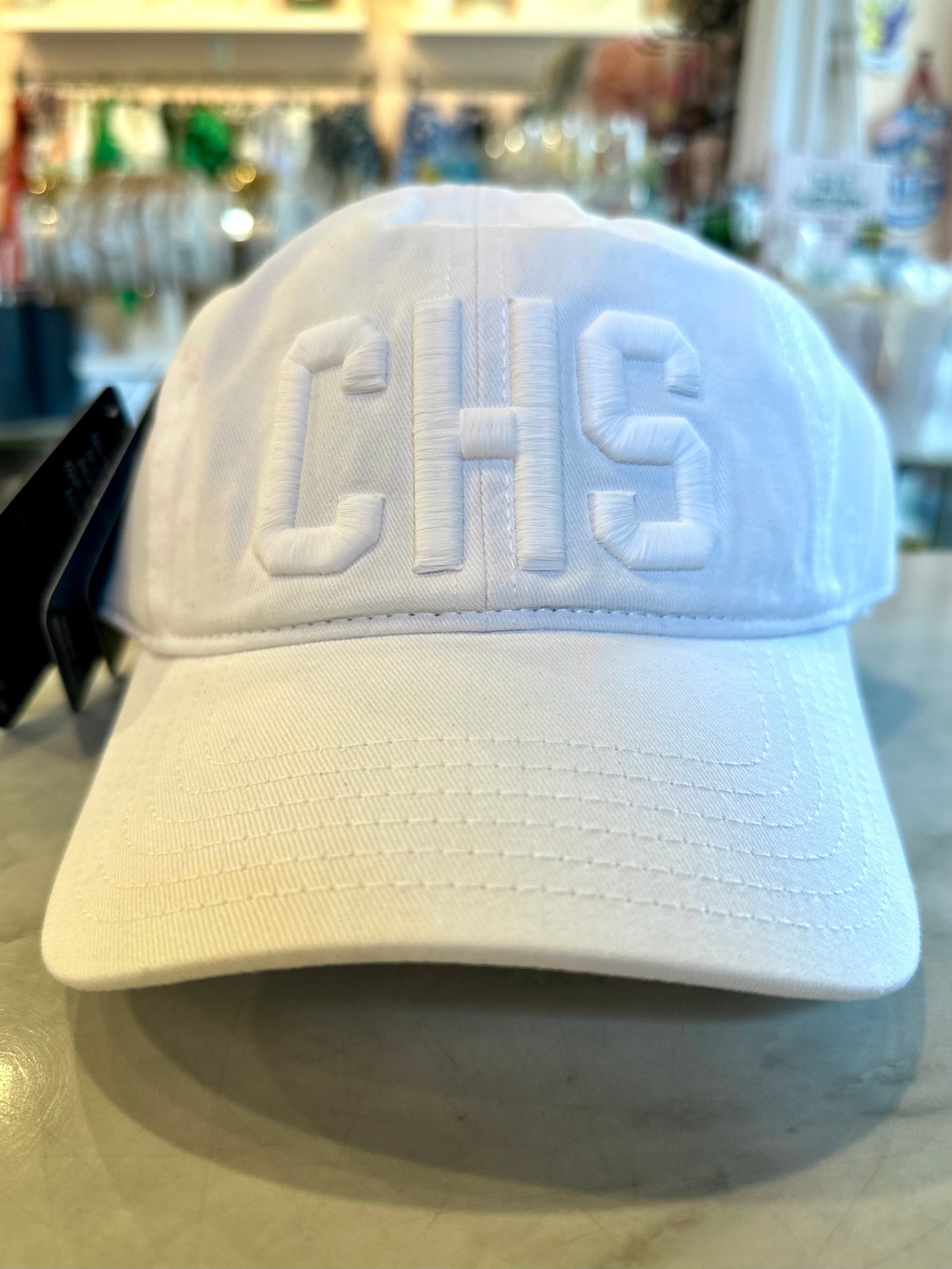 CHS White on White Baseball Cap The Happy Southerner 