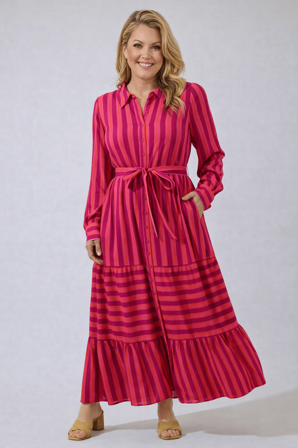 Clarisa Stripes Maxi Dress The Happy Southerner 
