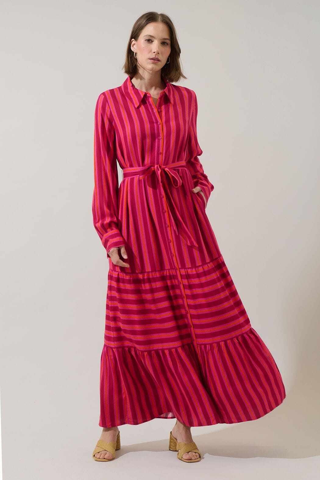 Clarisa Stripes Maxi Dress The Happy Southerner 