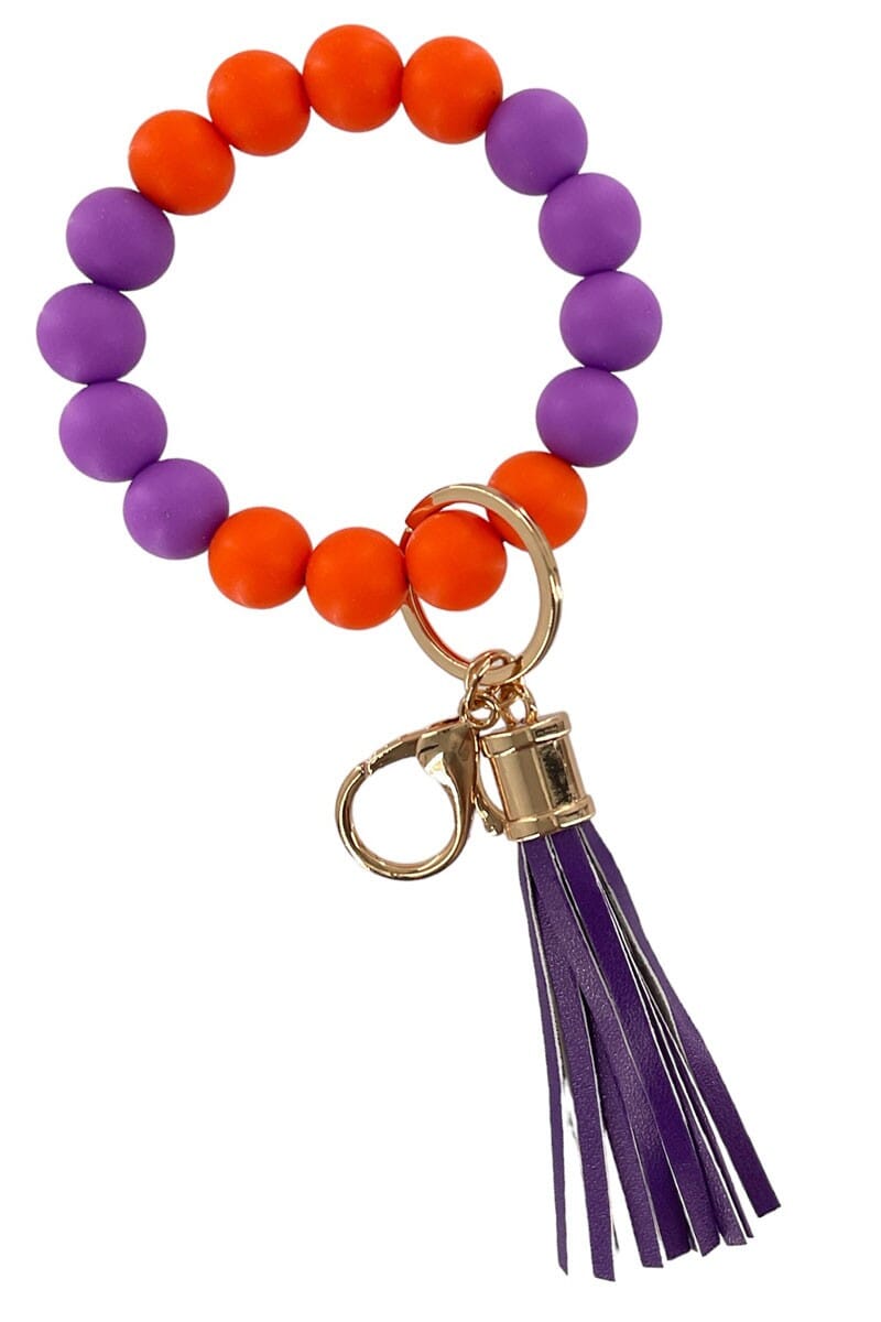 Clemson Bead Braclet & Keychain The Happy Southerner 