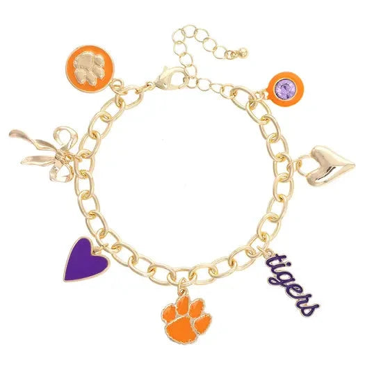 Clemson Charm Bracelet The Happy Southerner 