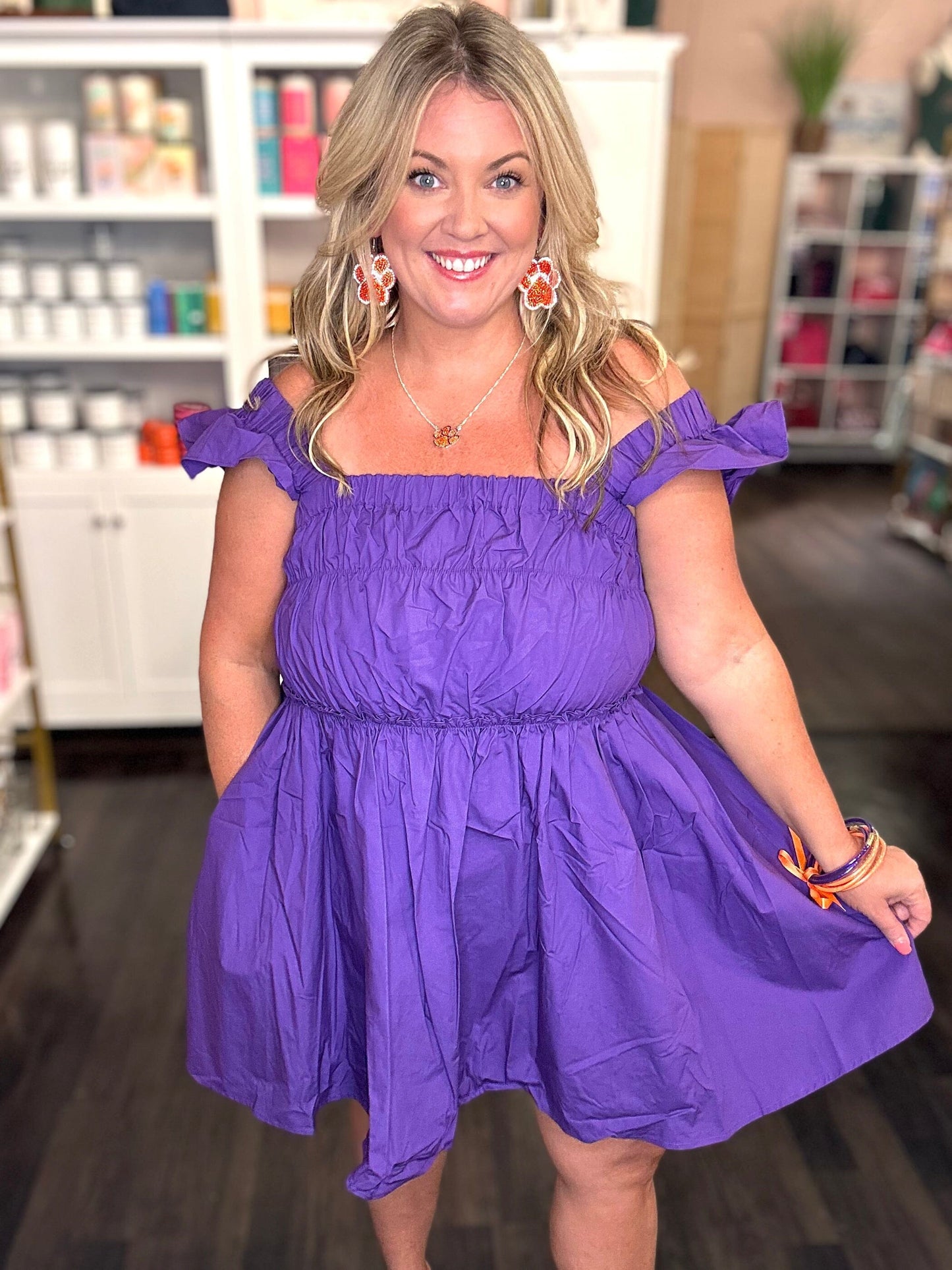 Clemson Gameday Dress - Purple The Happy Southerner 