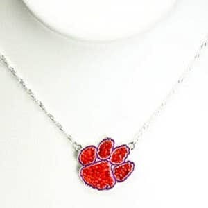 Clemson Jeweled Necklace The Happy Southerner 