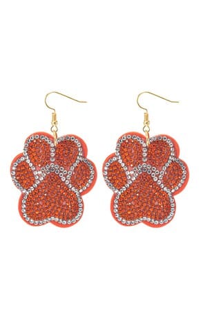 Clemson Pay Print Puff Hook Earrings The Happy Southerner 