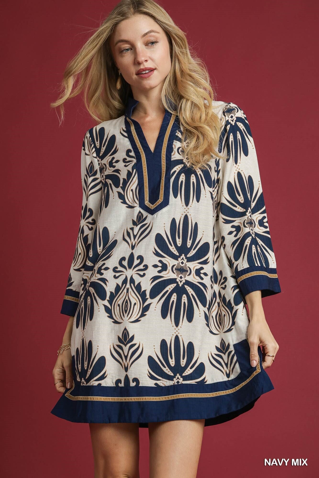 Coastal Chic Tunic Dress - Blue The Happy Southerner 