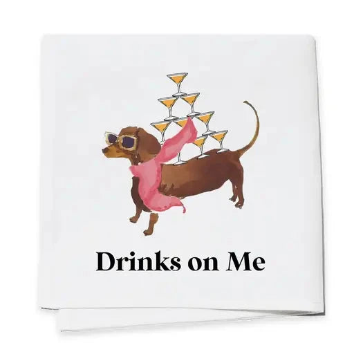 Cocktail Napkins S/4 - Drinks On Me Dachshund The Happy Southerner 