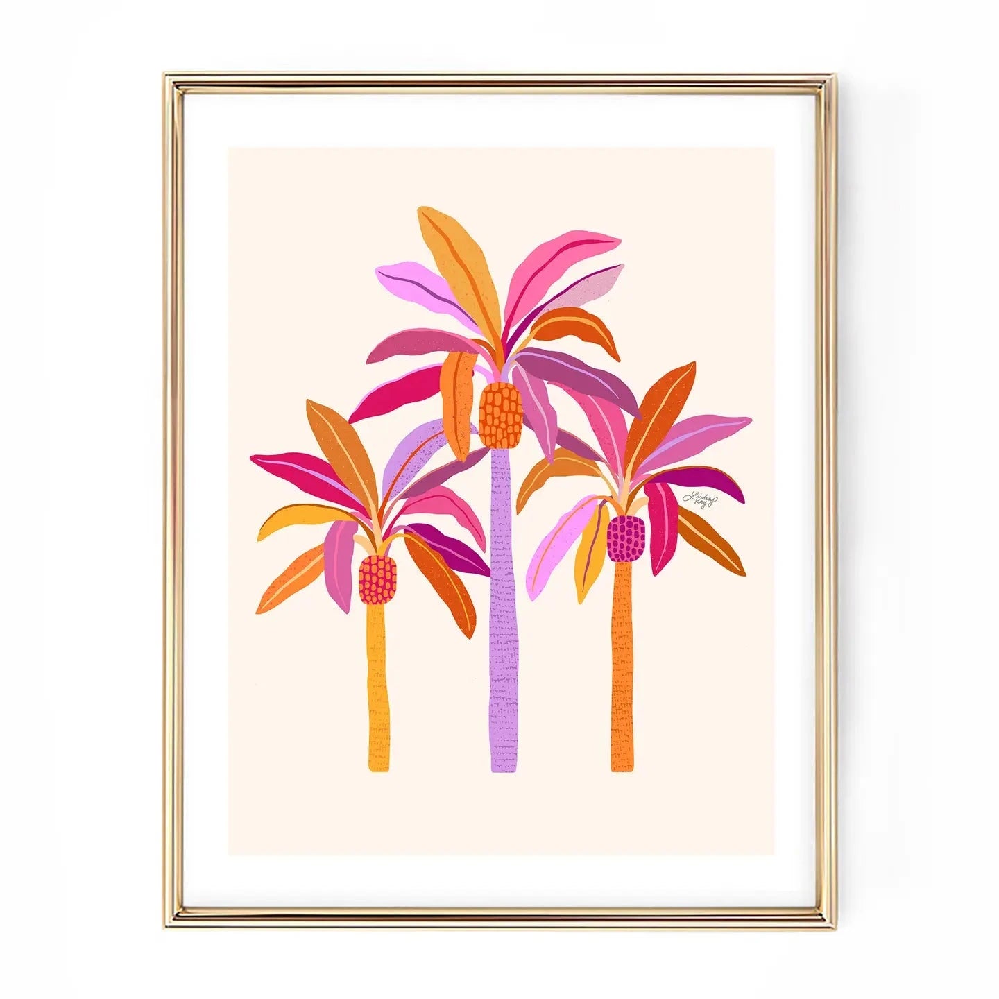 Colorful Palm Trees Art Print The Happy Southerner 
