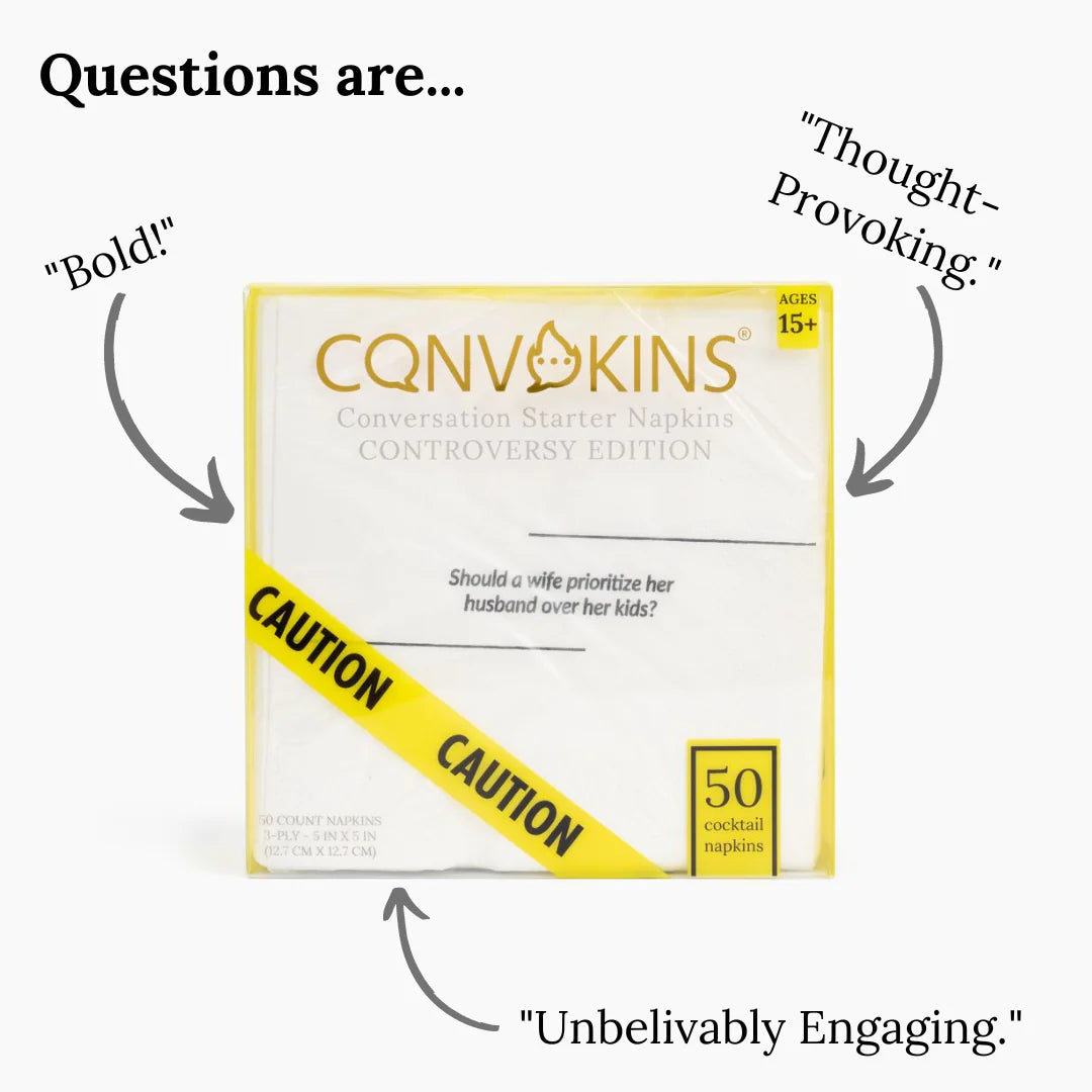 CONVOKINS® Controversy Edition Conversation Starter Cocktail Napkins The Happy Southerner 