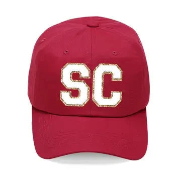 Creme SC Varsity Letter Garnet Cap The Happy Southerner 