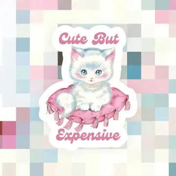 Cute But Expensive Cat Sticker The Happy Southerner 