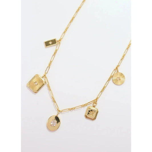 Delizia Charm Necklace Gold The Happy Southerner 