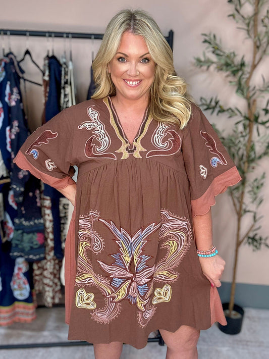 Desert Bloom Embroidered Dress The Happy Southerner 