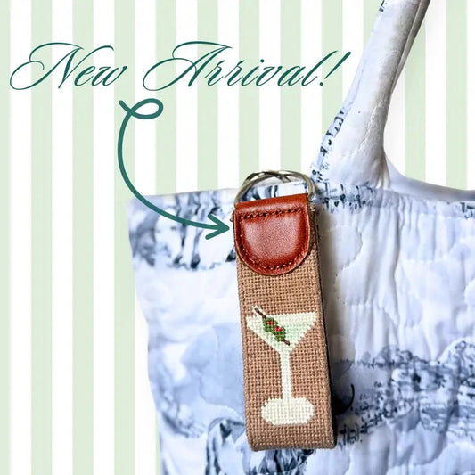Dirty Martini Needlepoint Keychain The Happy Southerner 
