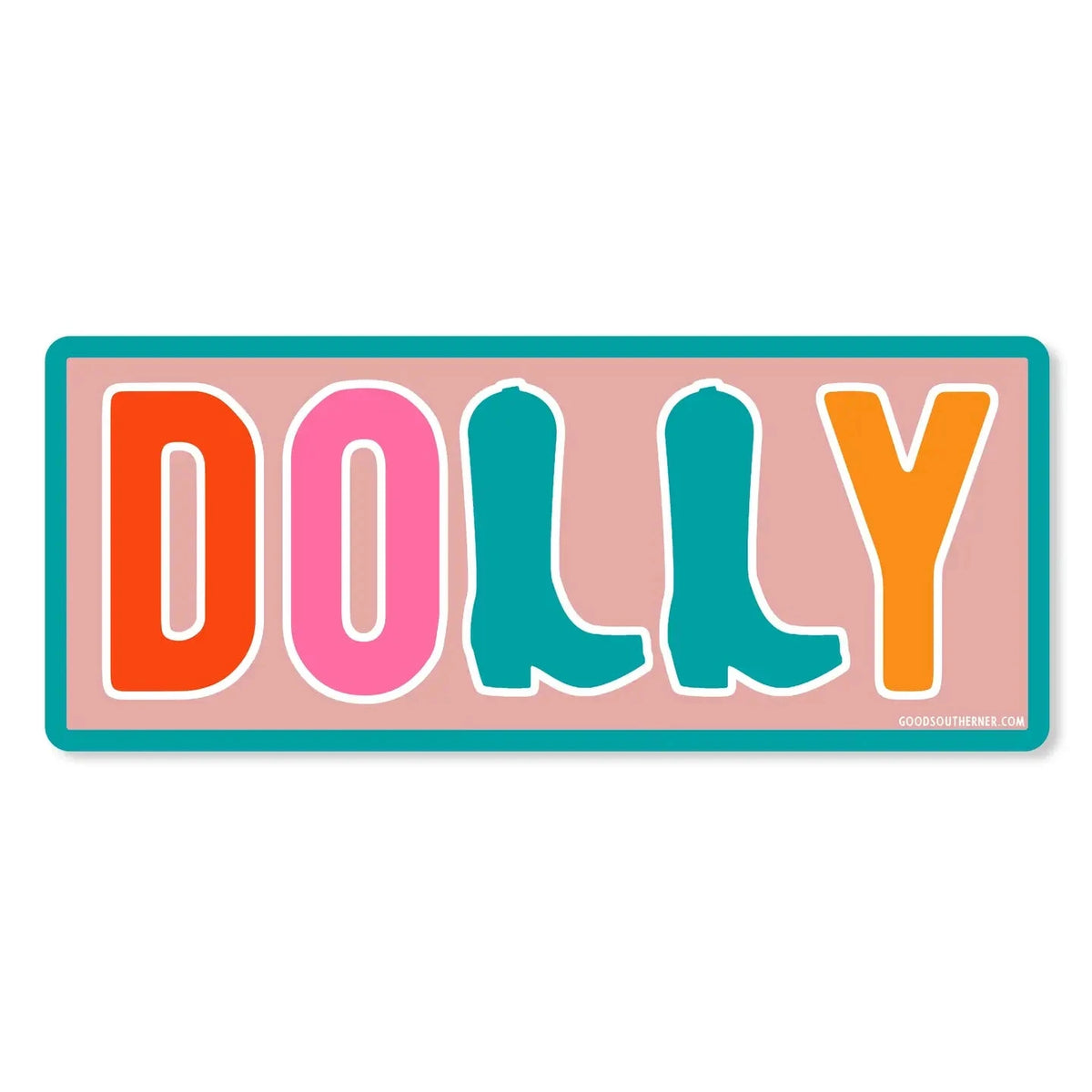 Dolly Boots Sticker The Happy Southerner 