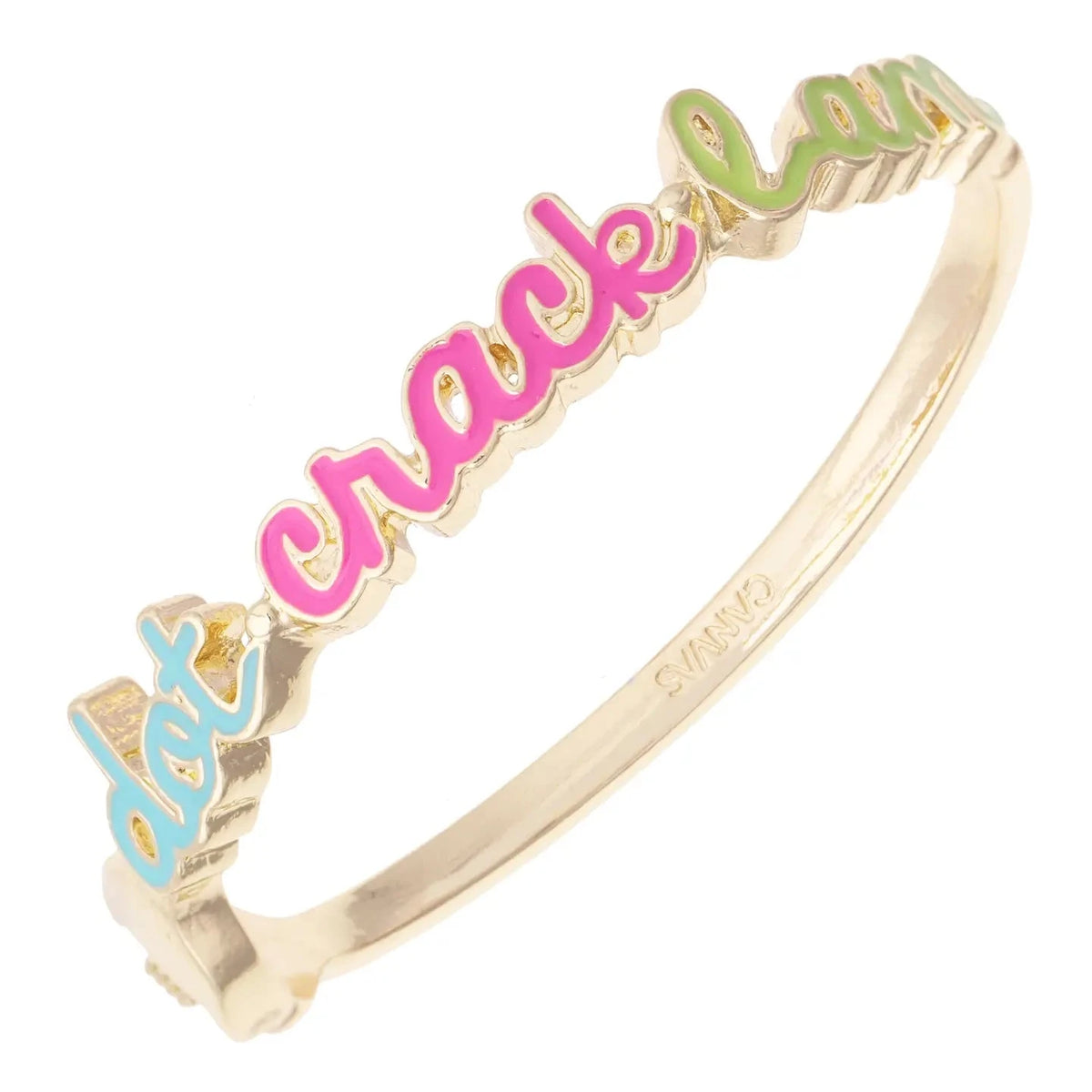 Dot Crack Bam Cursive Hinge Bangle Multi The Happy Southerner 