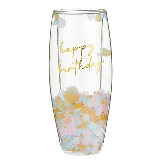 Double Wall Stemless Champagne Glass - Happy Birthday The Happy Southerner 