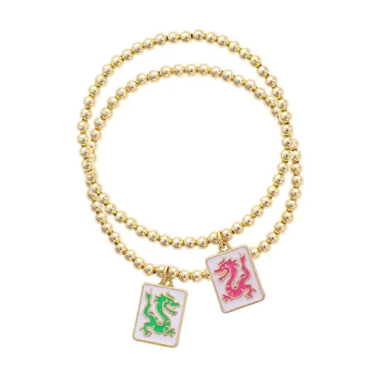 Dragons Mahjong Ball Bead Bracelet The Happy Southerner 