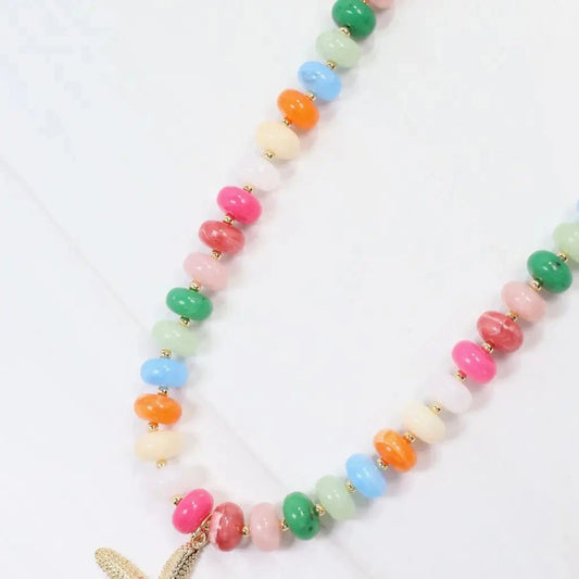 Eastport Beaded Starfish Necklace Multi The Happy Southerner 