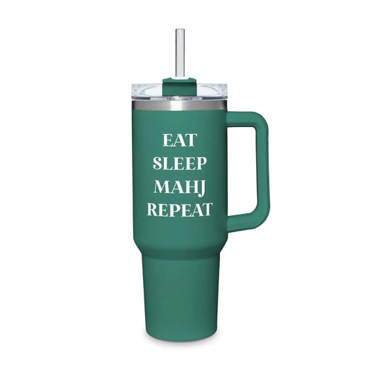 Eat, Sleep, Mahj, Repeat Jumbo Tumbler The Happy Southerner 
