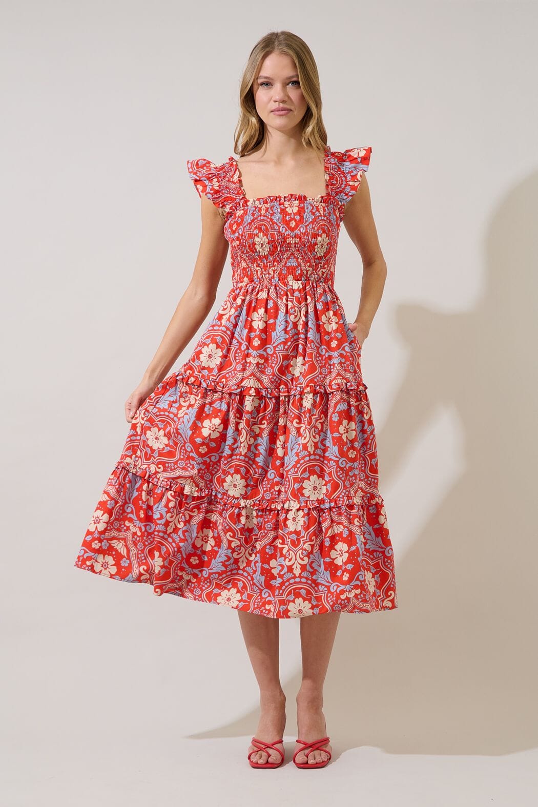 Elvina Floral Dress The Happy Southerner 