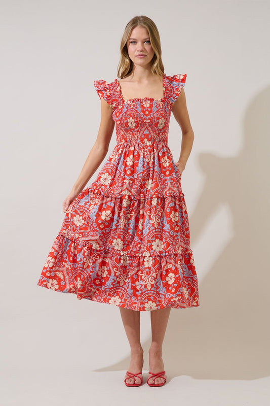Elvina Floral Dress The Happy Southerner 