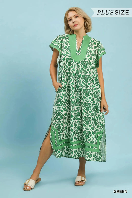 Emerald Garden Easy Midi Dress (Plus) The Happy Southerner 