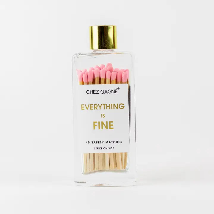 Everything Is Fine - Glass Bottle Matches The Happy Southerner 