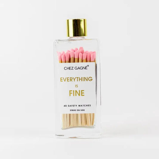 Everything Is Fine - Glass Bottle Matches The Happy Southerner 