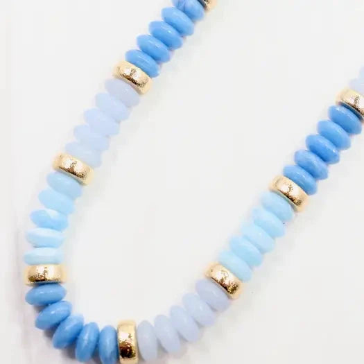 Eye Candy Beaded Necklace Blue The Happy Southerner 