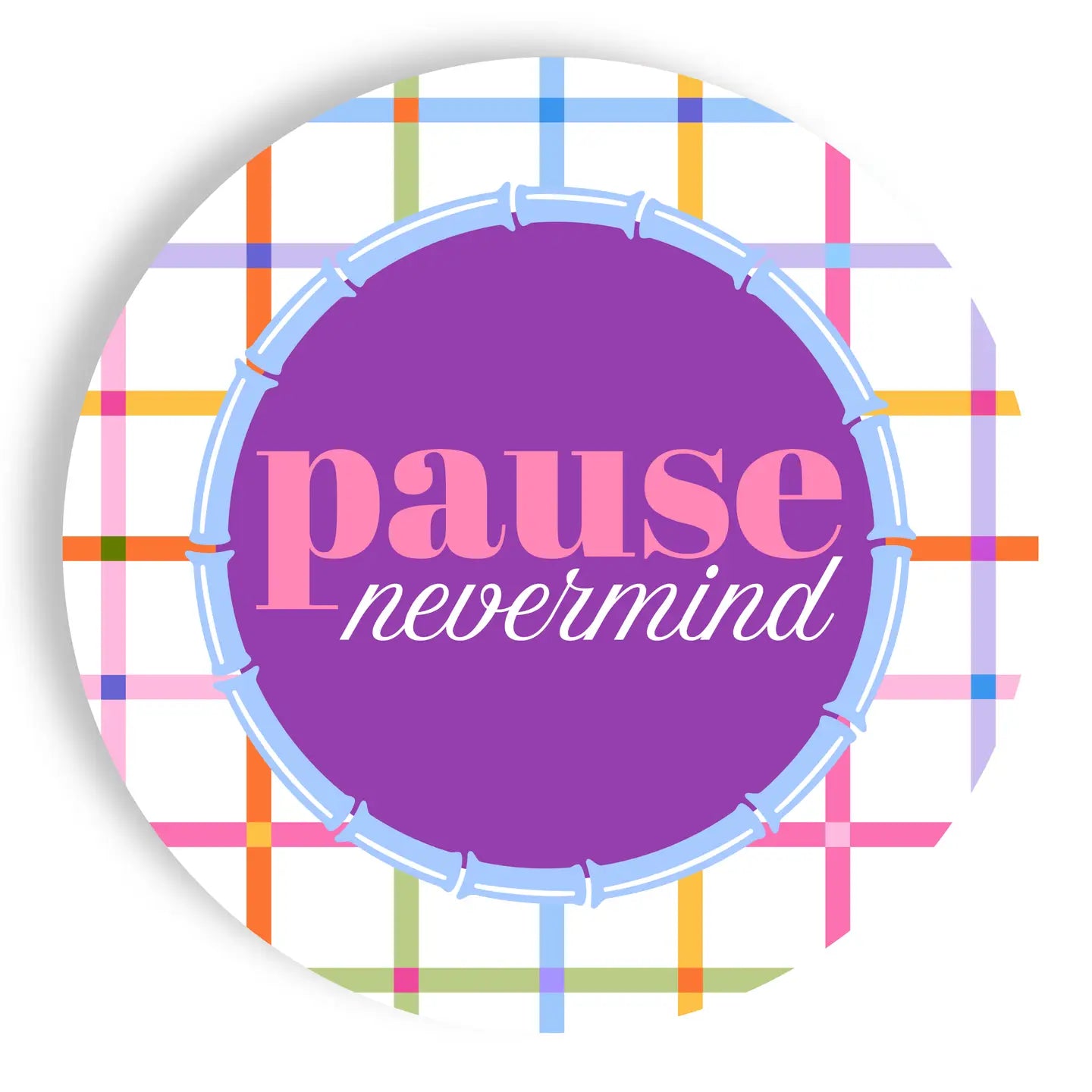 Mahjong Appetizer Plates “Pause Nevermind”  Plates