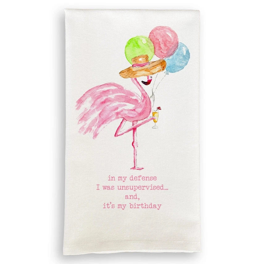 Flamingo with Cocktail and Happy Birthday The Happy Southerner 