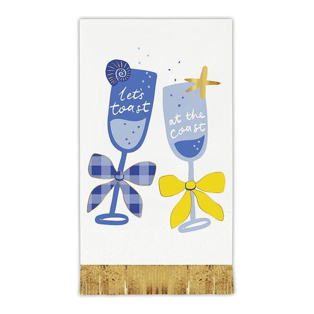 Foil Fringe Napkins - Let's Toast At The Coast The Happy Southerner 