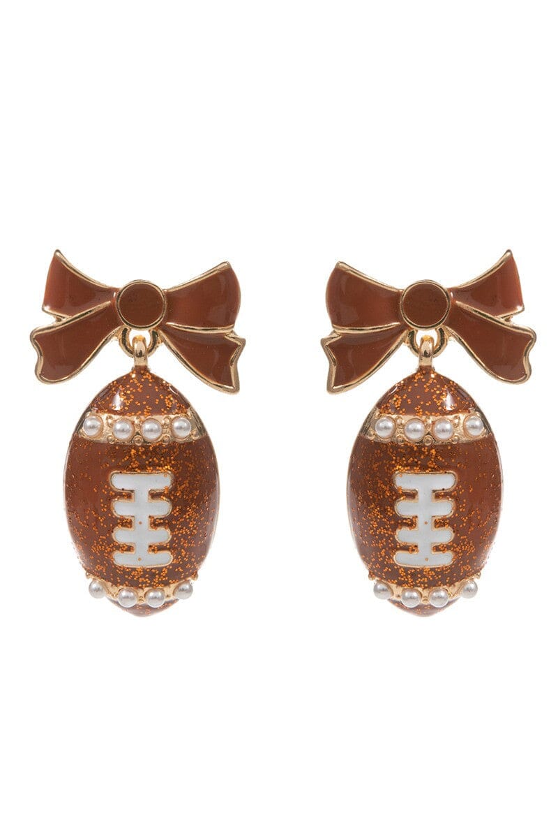 Football Bow Post Earrings The Happy Southerner 