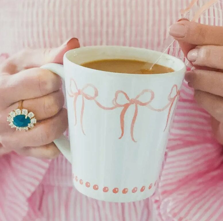 French Bows Watercolor Latte Mug The Happy Southerner 