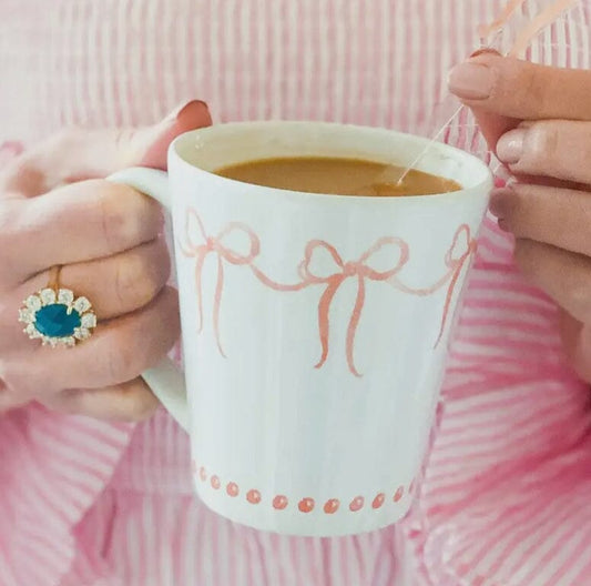 French Bows Watercolor Latte Mug The Happy Southerner 