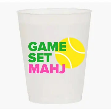 "Game Set Mahj" Mahjong Tennis Frost Flex Cups The Happy Southerner 