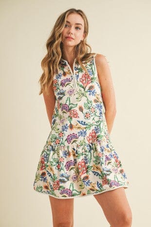 Garden Bloom Sleeveless Zip Dress The Happy Southerner 