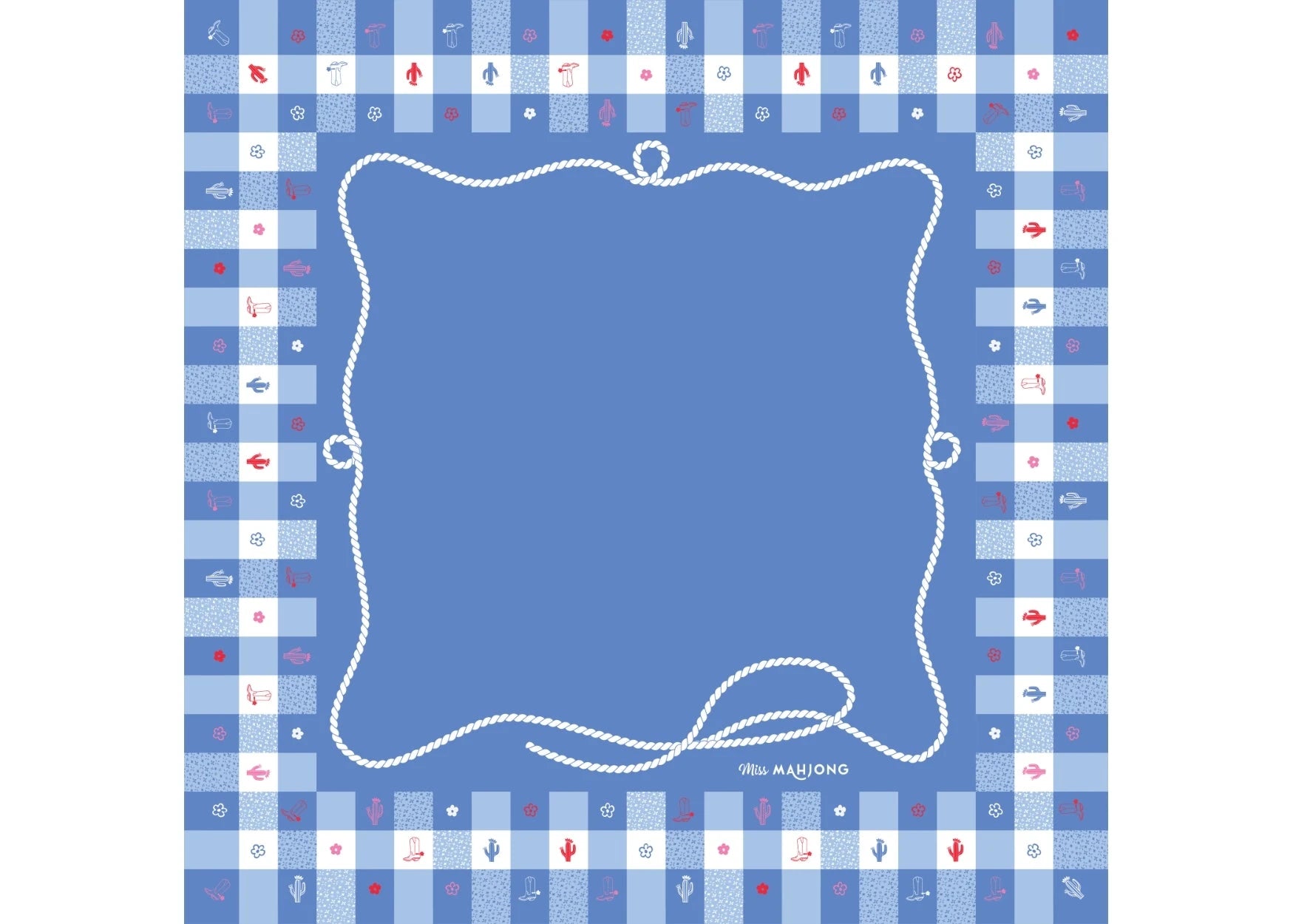 Gingham Mahjong Playing Mat The Happy Southerner 