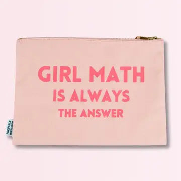 Girl Math Is Always the Answer - Canvas Pouch The Happy Southerner 