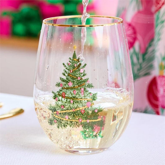 Glass Stemless Wine Whimsical Tree The Happy Southerner 