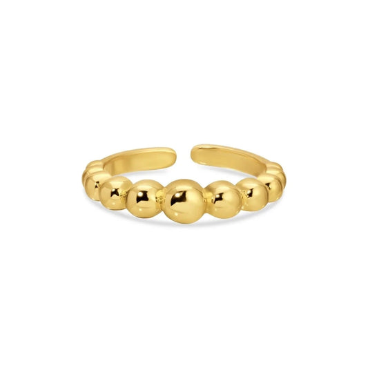 Gold Beaded Adjustable Ring The Happy Southerner 
