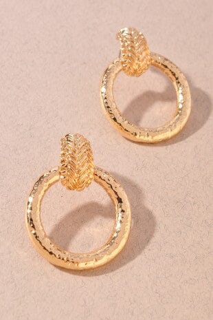 Gold Round Post Hoop Earrings The Happy Southerner Gold 