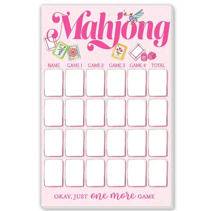 Handpainted Mahjong Score Pad Large Notepad The Happy Southerner 