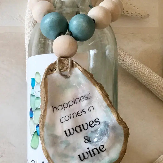 Happiness Comes in Waves - Beaded Bottle Charm The Happy Southerner 