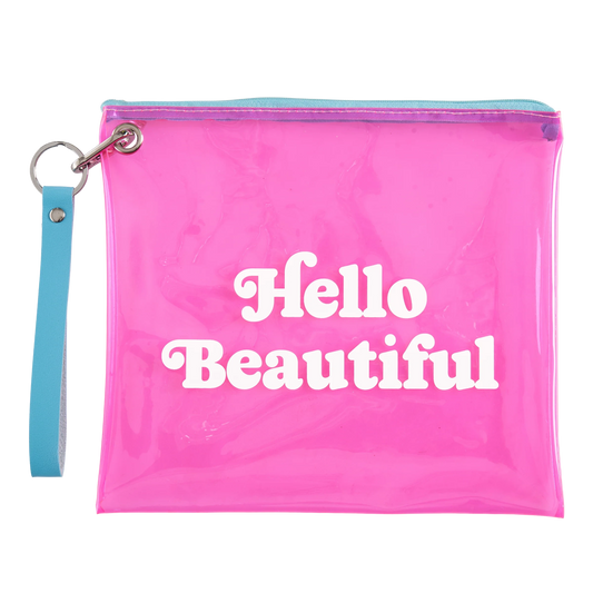 Hello Beautiful Clear Wristlet The Happy Southerner 